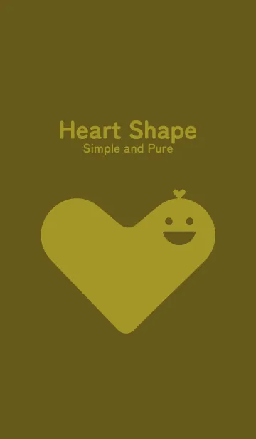 [LINE着せ替え] ハート型の着せかえ オリーブドラブの画像1