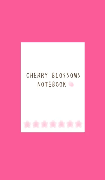 [LINE着せ替え] サクラ咲くノート/ショッキングピンクの画像1