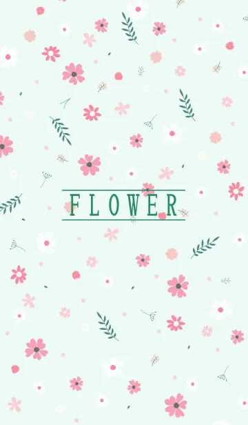 [LINE着せ替え] MANY FLOWERS GREEN 74の画像1