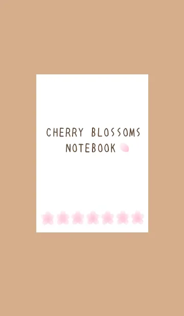 [LINE着せ替え] サクラ咲くノート/カフェモカカラーの画像1