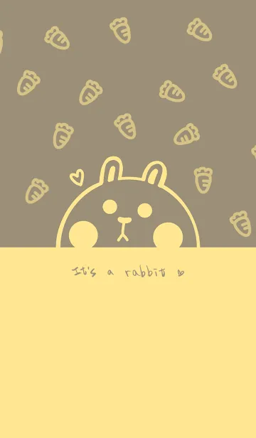 [LINE着せ替え] Bunny and Carrot J-Yellow Orange (Ye5)の画像1