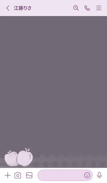 [LINE着せ替え] Smudge Apple J-gray purple (Pur3)の画像2