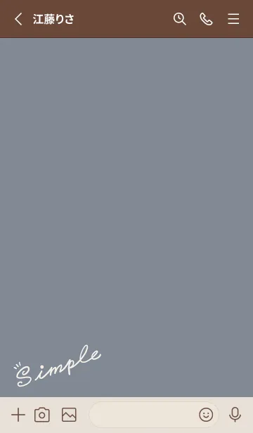 [LINE着せ替え] Simple Lines J-Grey Indigo (bro2)の画像2