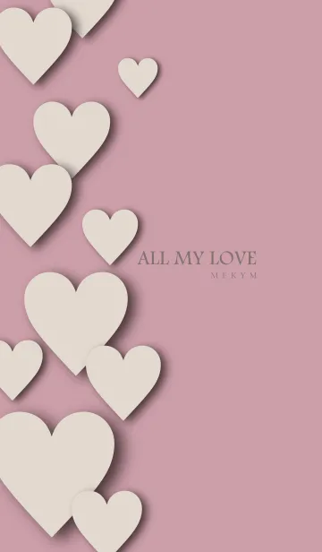 [LINE着せ替え] ALL MY LOVE DUSKYBROWN HEART-MEKYM 5の画像1