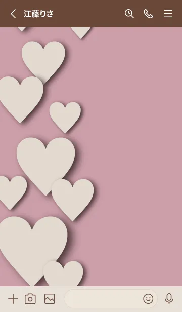 [LINE着せ替え] ALL MY LOVE DUSKYBROWN HEART-MEKYM 5の画像2