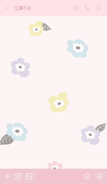 [LINE着せ替え] 北欧風お花リース22の画像2