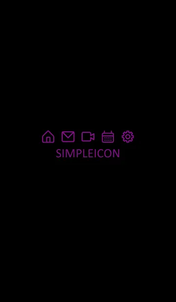 [LINE着せ替え] SIMPLE ICON -BLACK- 22の画像1