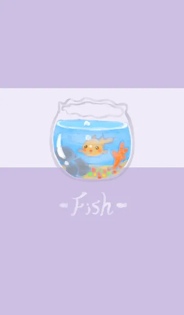 [LINE着せ替え] Small fish tank - light gray purple(Pu4)の画像1