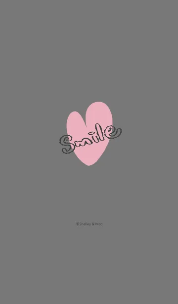 [LINE着せ替え] Smile Love J-Gray (Pi5)の画像1