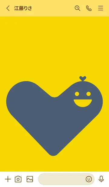 [LINE着せ替え] ハート型の着せかえ 黄水仙の画像2