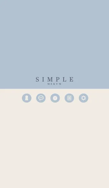 [LINE着せ替え] SIMPLE ICON BLUE - MEKYM 2の画像1