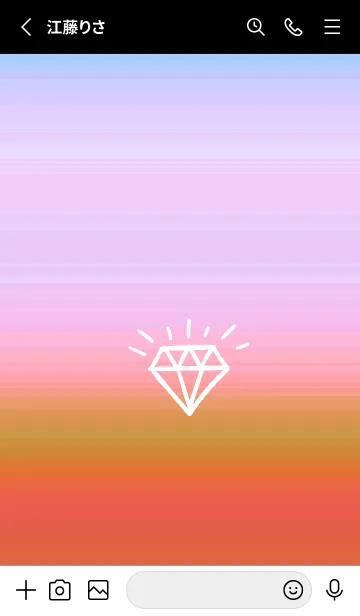 [LINE着せ替え] グラデーション ダイアモンド  222の画像2