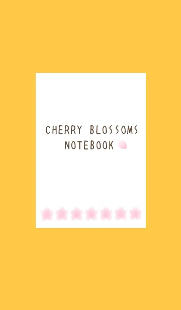 [LINE着せ替え] サクラ咲くノート/オレンジの画像1