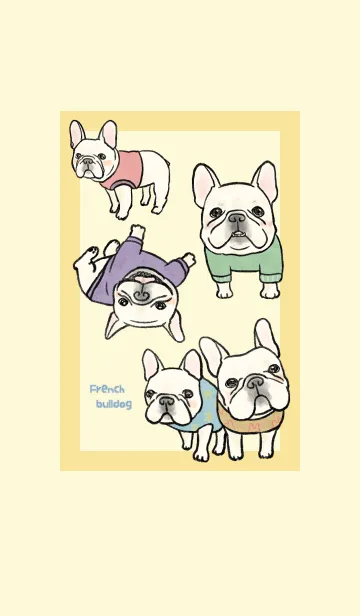 [LINE着せ替え] ハッピーフレンチブルドッグの画像1