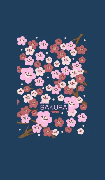 [LINE着せ替え] SAKURA / 満開の桜 夜の画像1