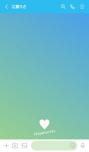 [LINE着せ替え] Small Heart *Green+Blue 2*の画像2