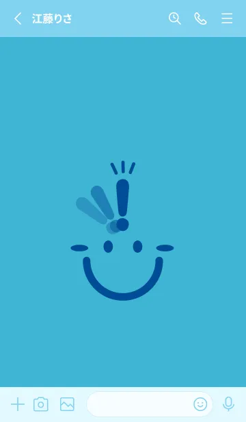 [LINE着せ替え] スマイル＆ヒラメキ アクアの画像2