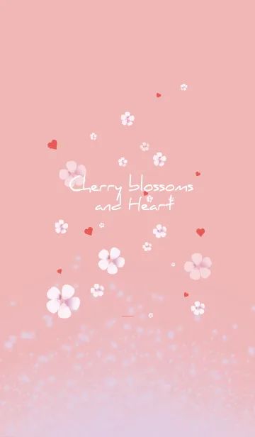 [LINE着せ替え] ベージュピンク 春の恋愛運上昇 桜とハートの画像1