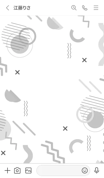 [LINE着せ替え] Online Geometric Grayの画像2