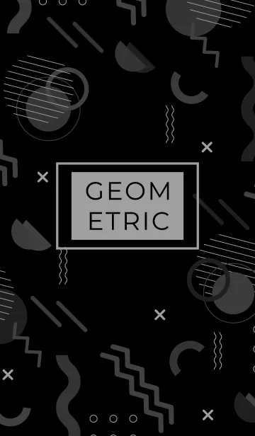 [LINE着せ替え] Online Geometric Black Grayの画像1