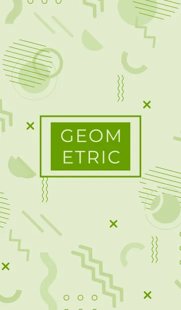 [LINE着せ替え] Online Geometric Milk Greenの画像1