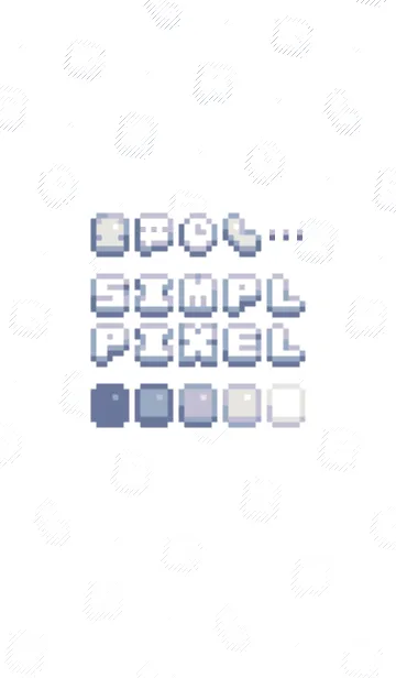[LINE着せ替え] SIMPL PIXEL :パステルグレーの画像1