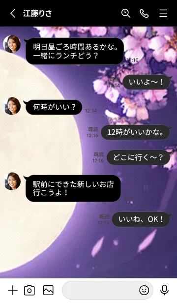 [LINE着せ替え] 月光夜桜#CaC115。の画像3