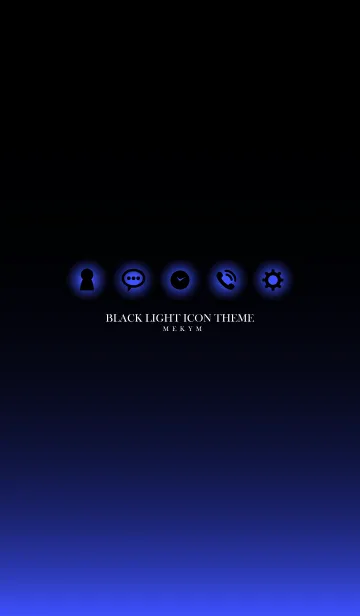 [LINE着せ替え] BLACK LIGHT ICON THEME.MEKYM 5の画像1