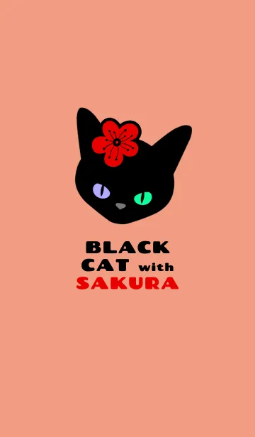 [LINE着せ替え] クロネコとサクラ 7の画像1