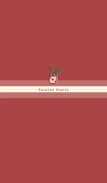 [LINE着せ替え] Painted plants JA-red (Be3)の画像1