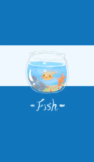 [LINE着せ替え] Small fish tank - light gray blue (bw4)の画像1