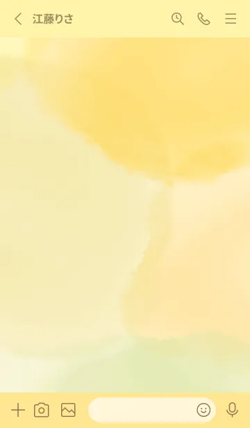 [LINE着せ替え] シンプル水彩ミモザカラーの画像2