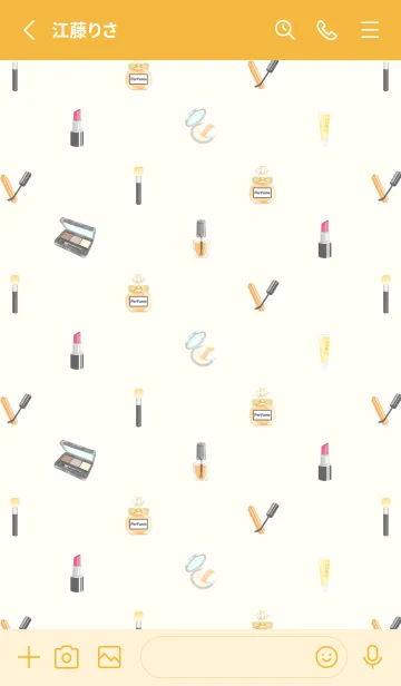 [LINE着せ替え] Cosmetics theme☆orangeの画像2