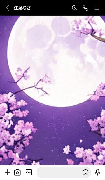 [LINE着せ替え] 月光夜桜#DB011。の画像2