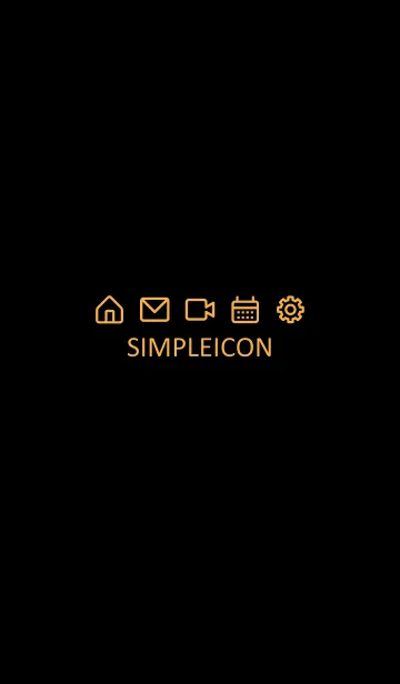 [LINE着せ替え] SIMPLE ICON -BLACK- 23の画像1