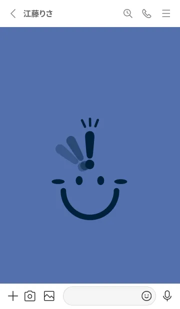 [LINE着せ替え] スマイル＆ヒラメキ ラベンダーブルーの画像2