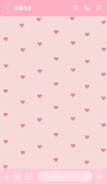 [LINE着せ替え] pattern_heart (sakura pink)の画像2