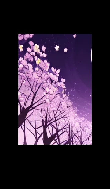 [LINE着せ替え] 月光夜桜#DB017。の画像1