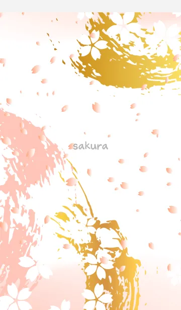 [LINE着せ替え] 桜吹雪が舞う着せかえ 白色の画像1