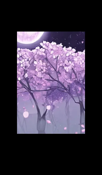 [LINE着せ替え] 月光夜桜#DB016。の画像1
