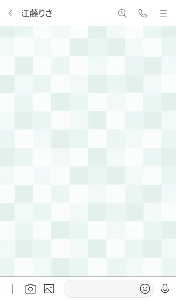 [LINE着せ替え] 白色モザイク グリーン2の画像2