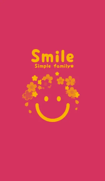 [LINE着せ替え] スマイル＆桜 カーミンの画像1