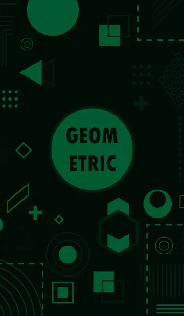 [LINE着せ替え] Complex Geometric Dark Greenの画像1