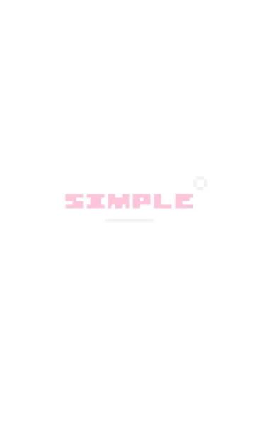 [LINE着せ替え] SIMPLE' :ピンクー&ホワイトの画像1