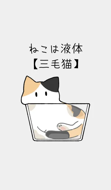 [LINE着せ替え] ねこは液体【三毛猫】の画像1