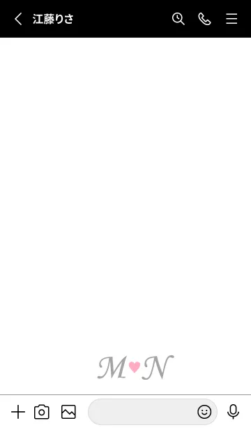 [LINE着せ替え] LOVE-INITIAL M&N イニシャル 9の画像2