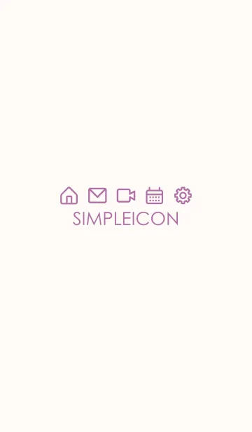 SIMPLE ICON -PINK BEIGE- 23の着せ替えメイン画像