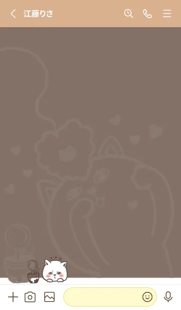 [LINE着せ替え] Mischievous Cat - Brown (Be2)の画像2