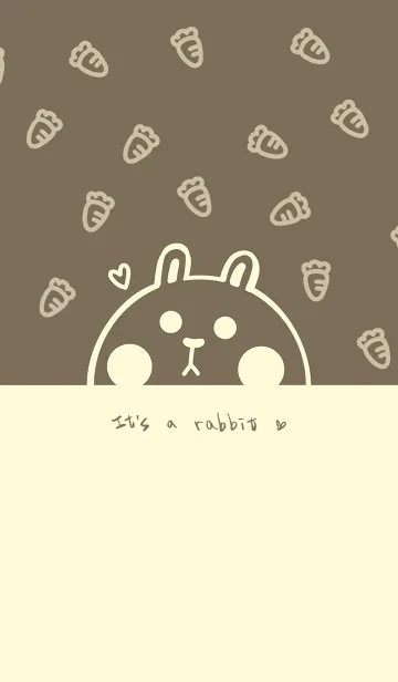 [LINE着せ替え] Bunny and Carrot J-Brown (Ye5)の画像1