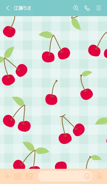 [LINE着せ替え] チェリー チェリー シンプル2の画像2